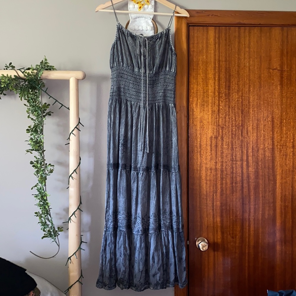 fairycore grey long dress